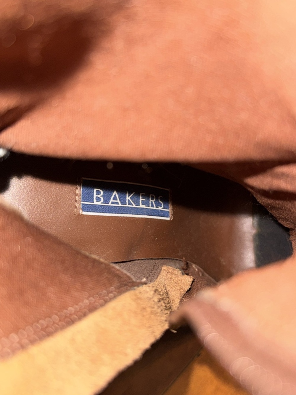 Vintage Y2K Bakers Brown Leather Pointed-Toe Mid-Calf Heeled Boots - Picture 4 of 5
